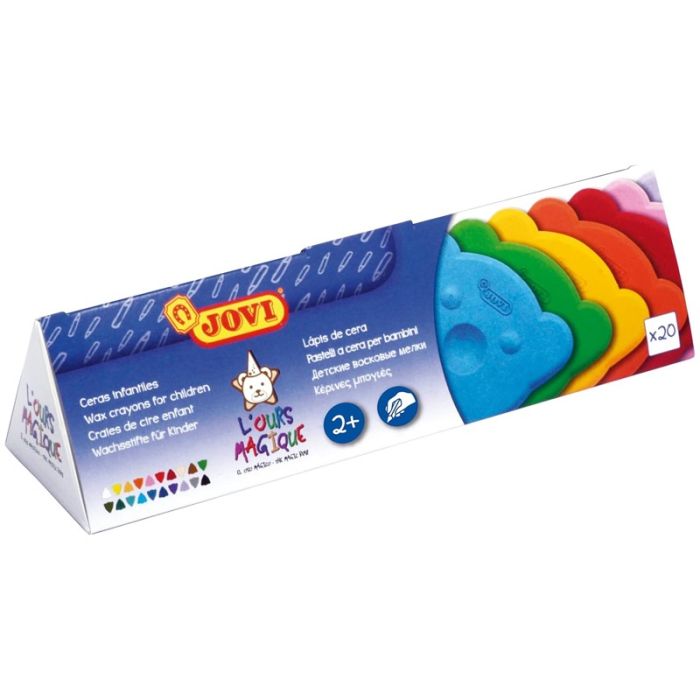 Pack de 20 Couleurs de cire JOVI Ours Magique (91946)