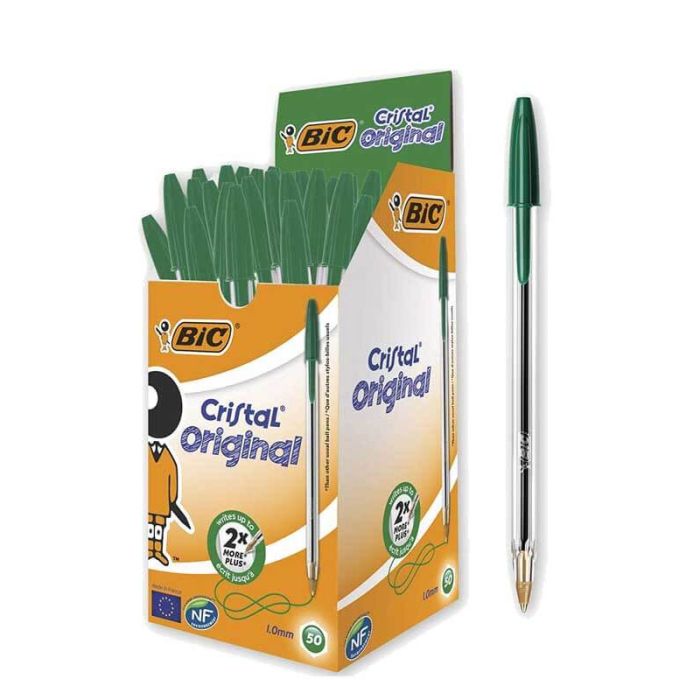 Pack de 20 Stylos à Bille BIC Cristal Original - Vert