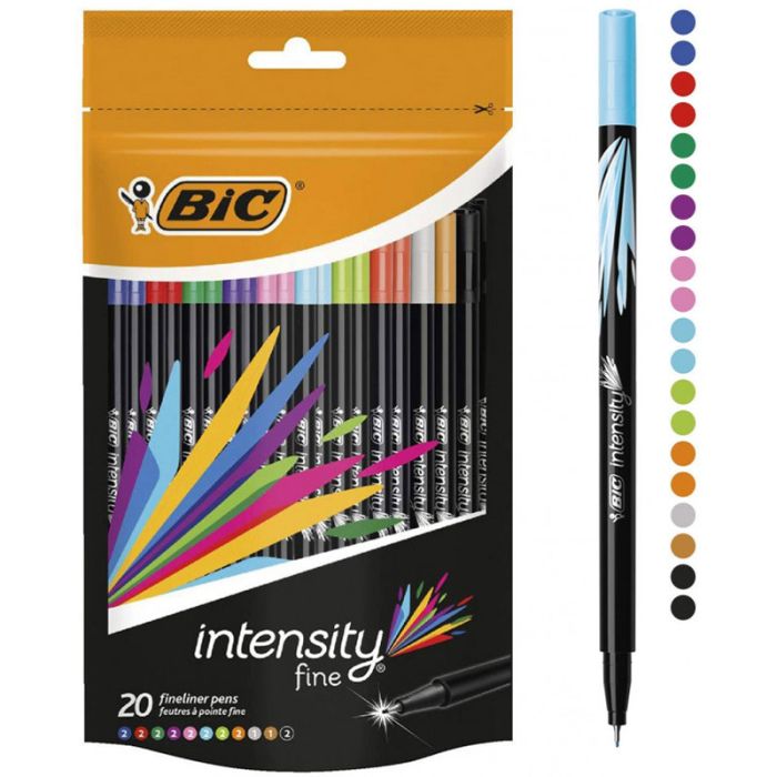 Pack de 20 Stylos BIC Intensity fine - Couleur Assorties (449480)