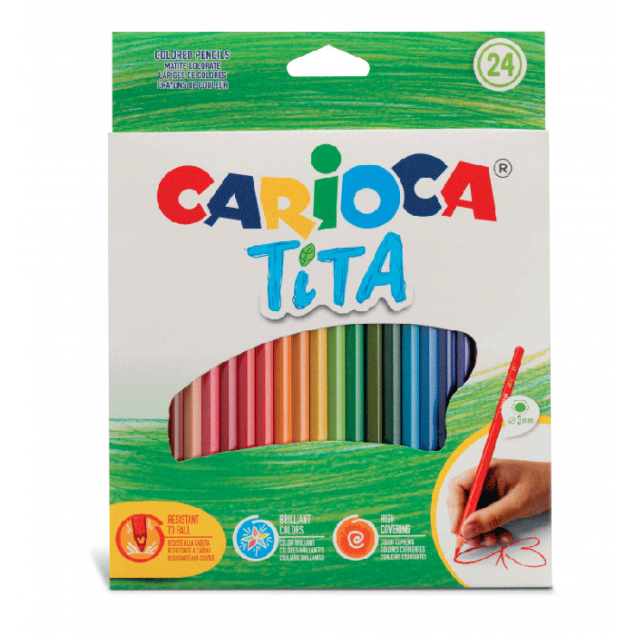 Pack de 24 Crayon de couleur CARIOCA Tita 