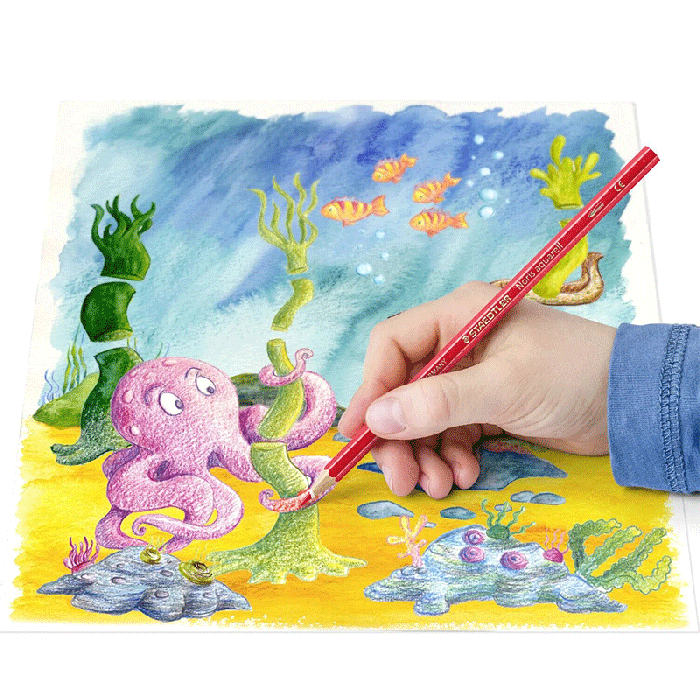 Pack de 24 Crayon de couleur STAEDTLER NORIS AQUARELL