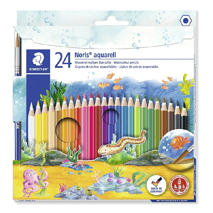 Pack de 24 Crayon de couleur STAEDTLER NORIS AQUARELL