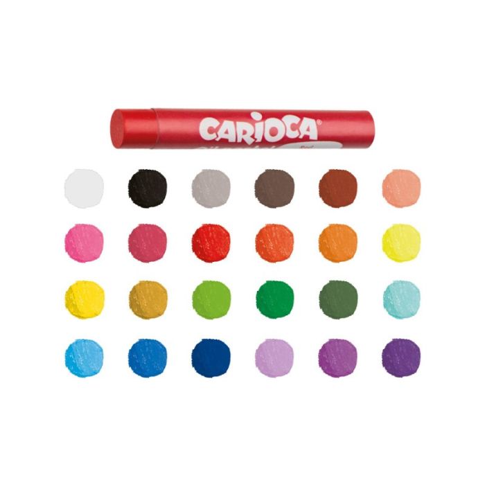 Pack de 24 Crayons De Cire CARIOCA Oil Pastels - Assortis