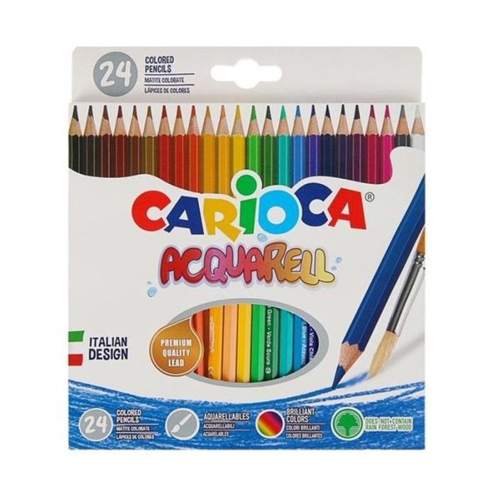 Pack de 24 Crayons de couleur CARIOCA Aquarelle 