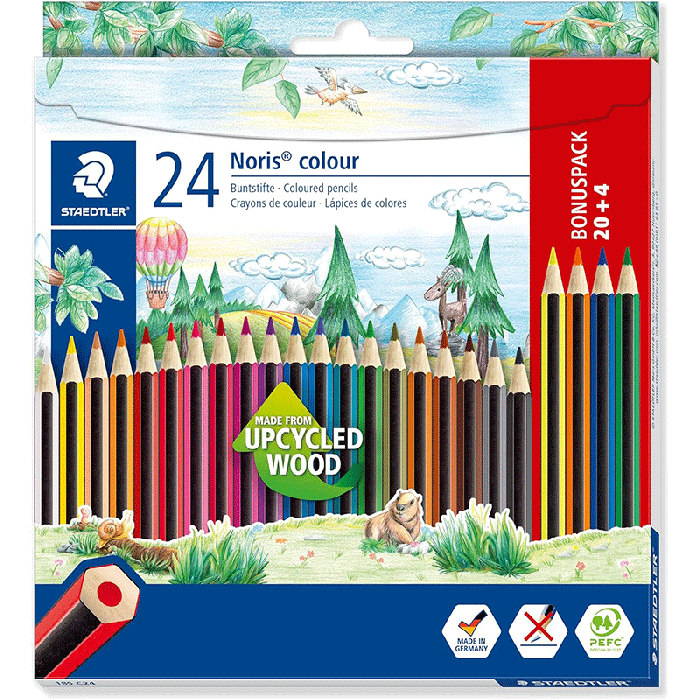 Pack de 24 Crayons de couleur STAEDTLER Noris couleur 185