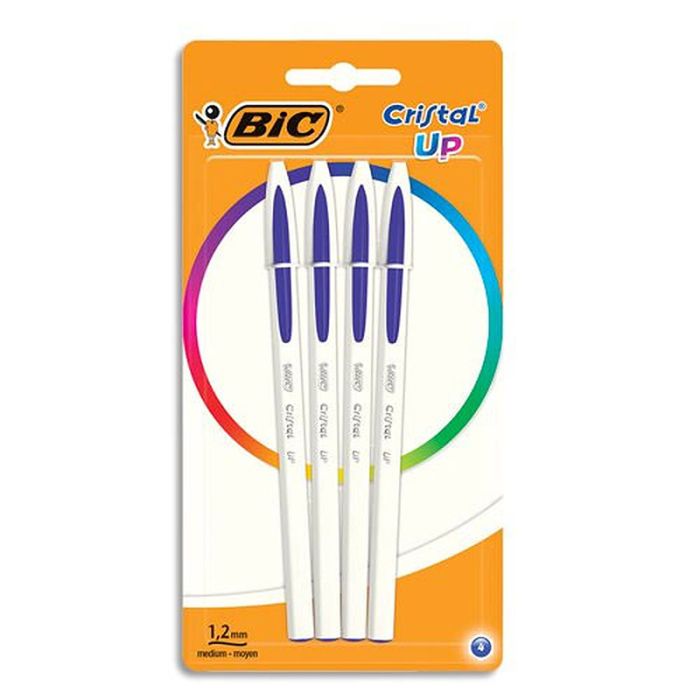 Pack de 4 Stylo BIC à bille Cristal Up - Bleu (94688)