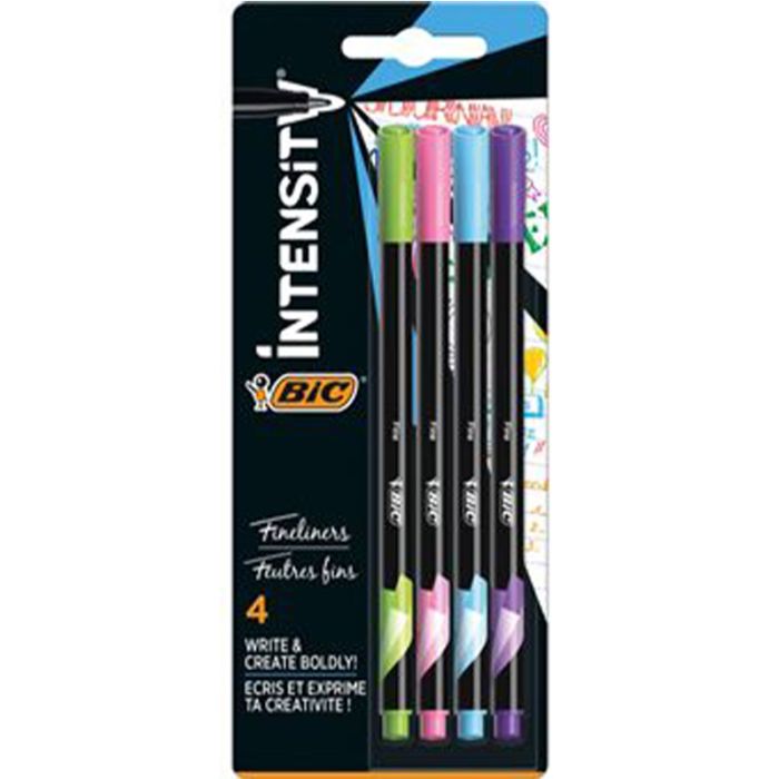 Pack de 4 Stylos BIC Blister Intensity fine - Couleur Assorties (449275)