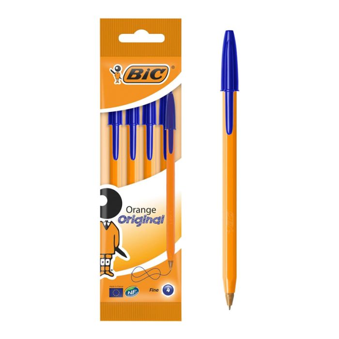 Pack de 4 Stylos BIC Original Bleu - Orange (1217)