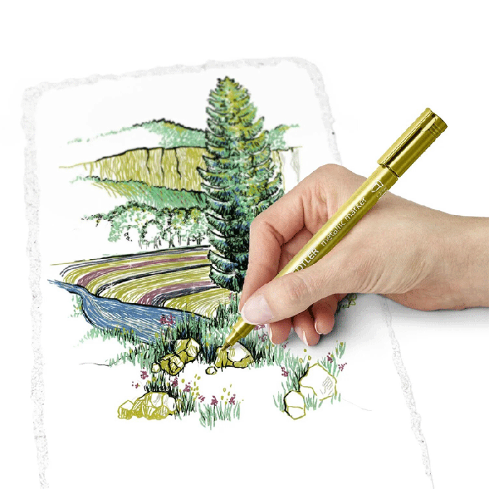 Pack de 6 stylo Métallique STAEDTLER Transparent - Assortis 