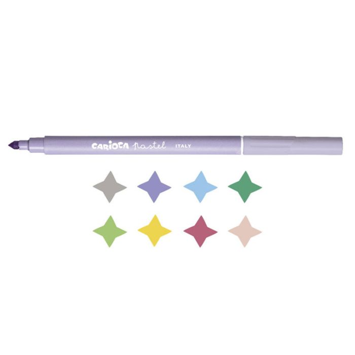 Pack de 8 Feutres De Coloriage CARIOCA pastels (43032)