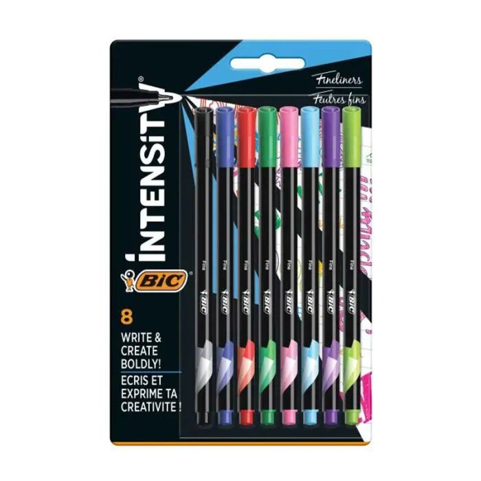 Pack de 8 Stylos BIC Blister Intensity fine - Couleur Assorties (449268)