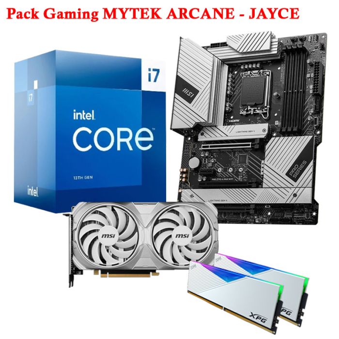 Pack Gaming MYTEK: I7-13700KF, Pro Z790-A, RTX 4070 Super & 32Go RGB