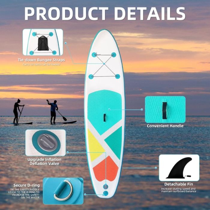 Paddle Board Tropical 3.25 M NH200-2 - Bleu ciel&Blanc