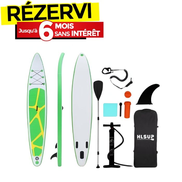 Paddle Gonflable Wattuo Marlin 3.80M  Nh 200-1 - Vert&Blanc 