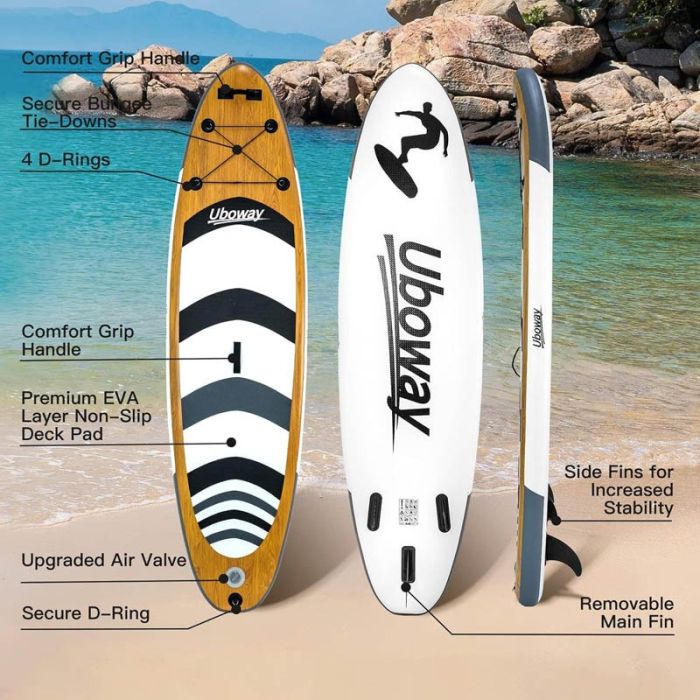 Paddle UBoway Wood 10 pieds - Marron 