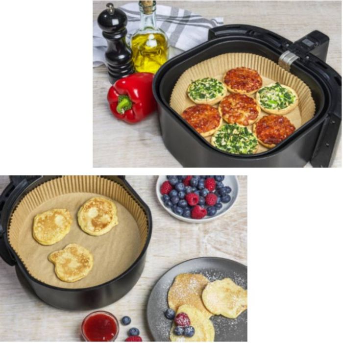 Papier jetable Air Fryer pour friteuses 50 pièces Marron