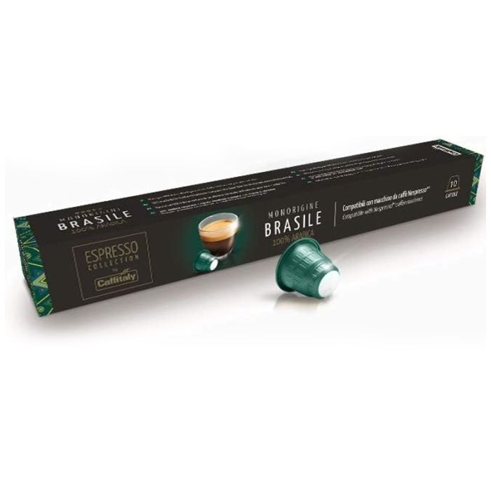 Paquet De 10 Capsules CAFFITALY Brasile Compatible Nespresso