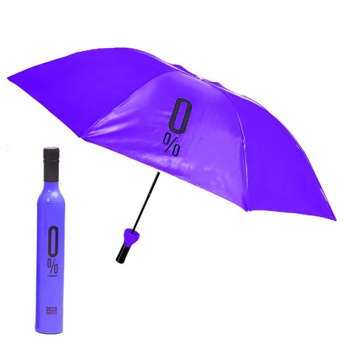 Parapluie En Forme De Bouteille Avec étui En Plastique - Violet