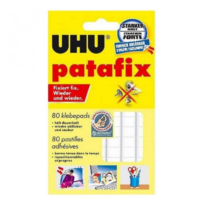 Pastilles Adhésives Patafix UHU 80gr - Blanc (39125)