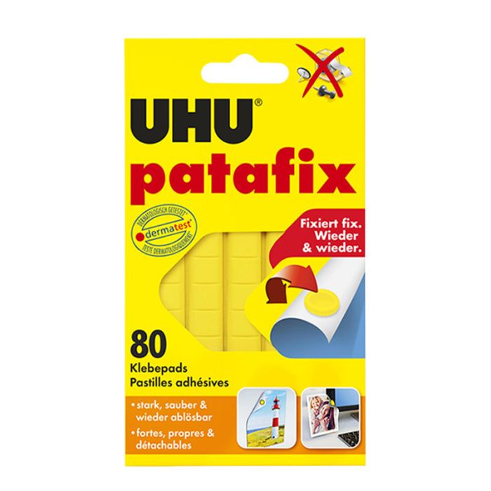 Patafix 80 pastilles adhésives UHU - Jaunes (44390)