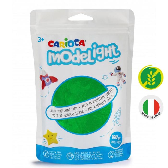 Pâte à modeler CARIOCA MODELIGHT 100GR - Vert