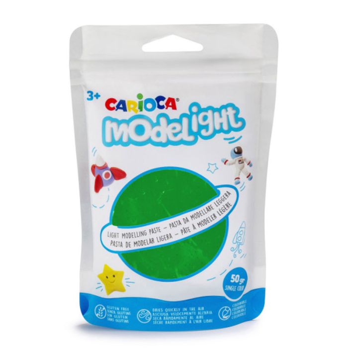 Pâte à modeler CARIOCA MODELIGHT 50GR - Vert