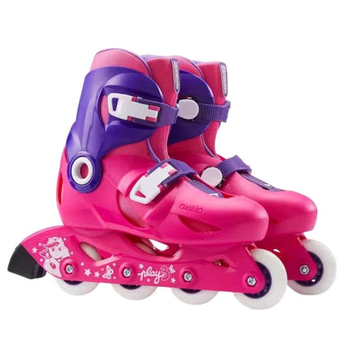 Patins A Roulettes OXELO Play Pour Enfant Rose&Violet