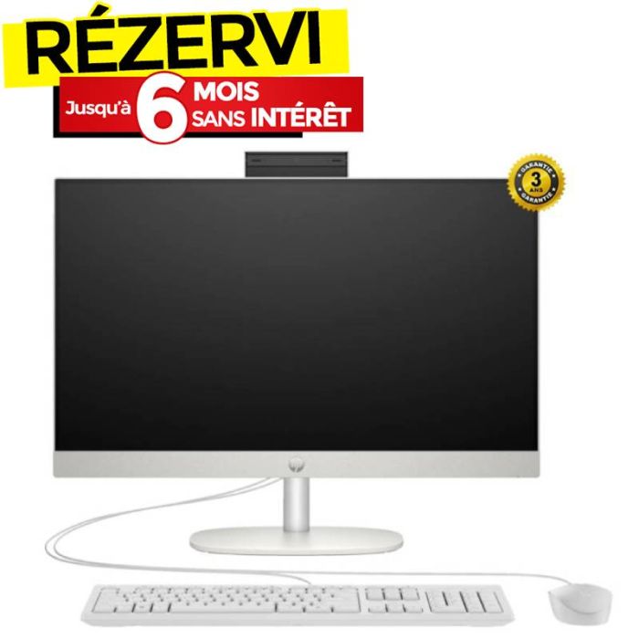 PC de Bureau All In One HP ProOne 240 G10 i5 13è Gén 16Go 512Go SSD - Blanc