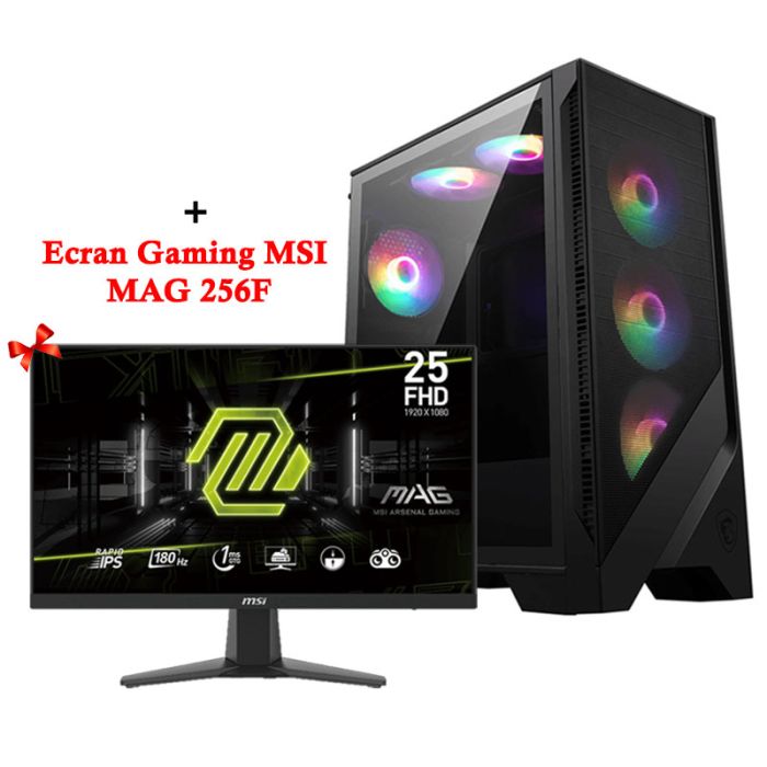 Pc de Bureau Gamer MYTEK i5 12è Gén 16Go MSI RTX 3050 VENTUS 2X XS 8G OC