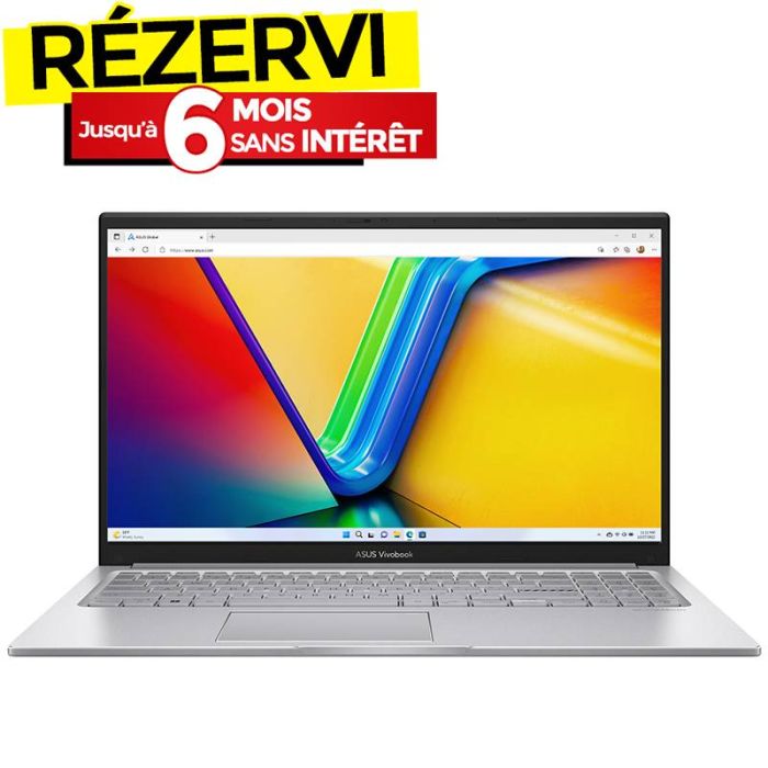 PC Portable ASUS Vivobook 15 X1504VA i3 13è Gén 8G 512G SSD - Silver