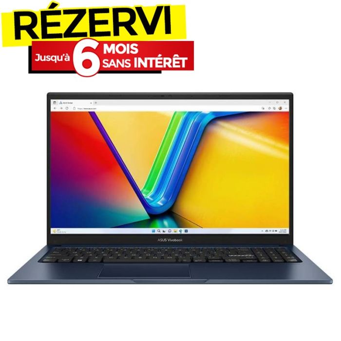 PC Portable ASUS Vivobook 15 X1504VA i3 13è Gén 8Go 512Go SSD - Bleu