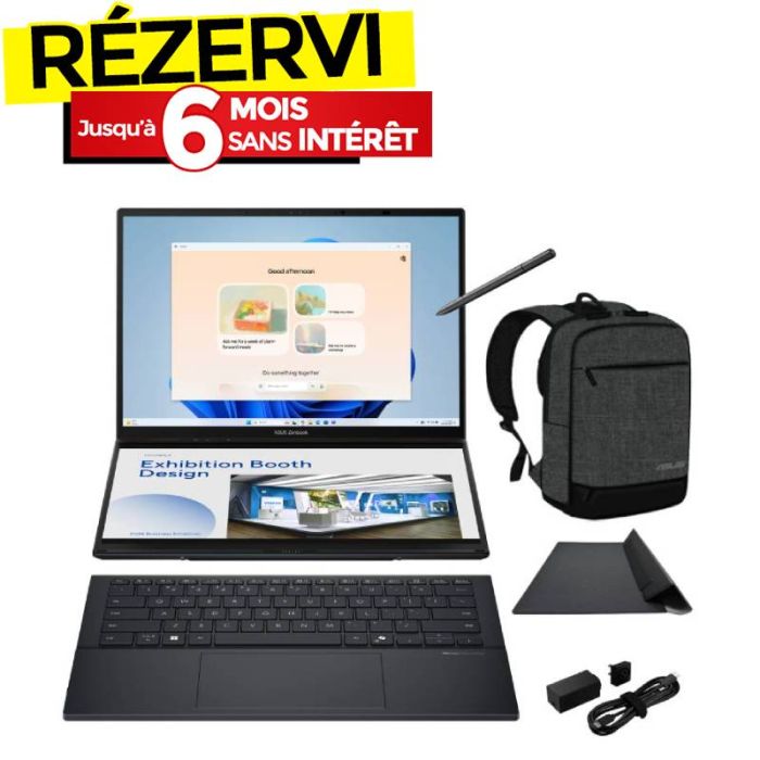 PC Portable ASUS Zenbook Duo Ultra 9 285H 16G 1To SSD - Gris