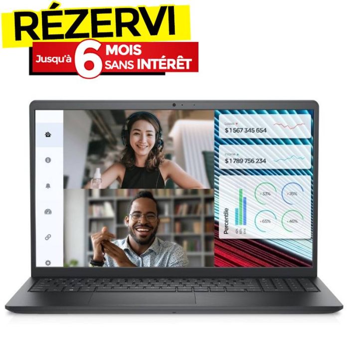 Pc Portable DELL Vostro 3520 i3 12è Gén 8G 512Go SSD - Noir