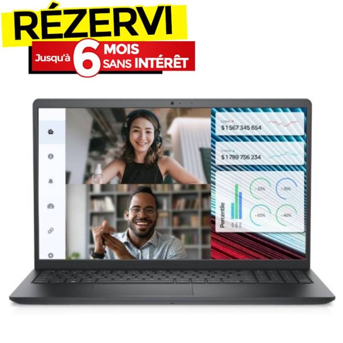 Pc Portable DELL Vostro 3530 i7 13è Gén 8Go 512Go SSD - Noir