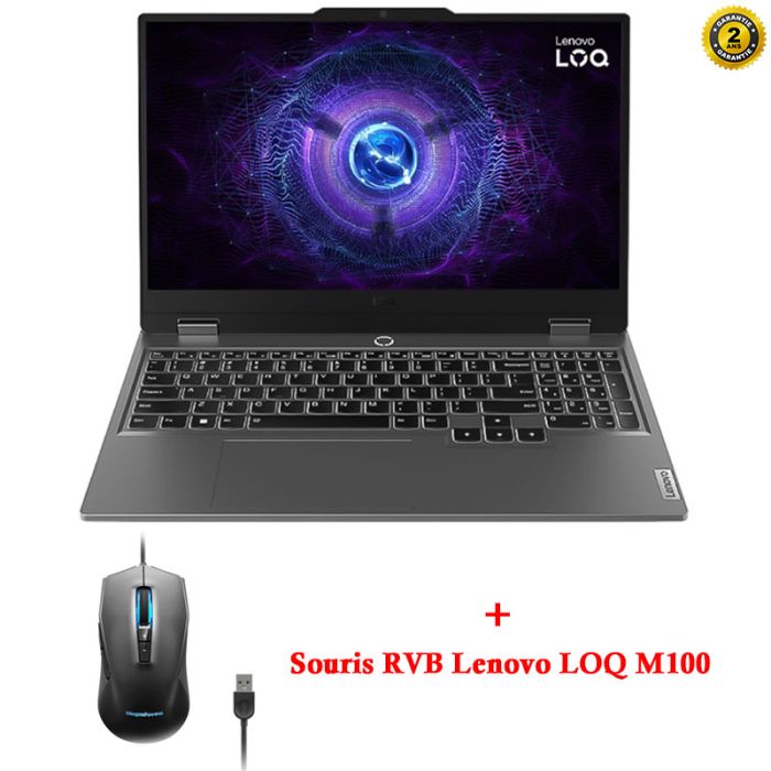 PC Portable Gamer LENOVO LOQ 15IAX9 i5 12è Gén 24Go RTX 2050