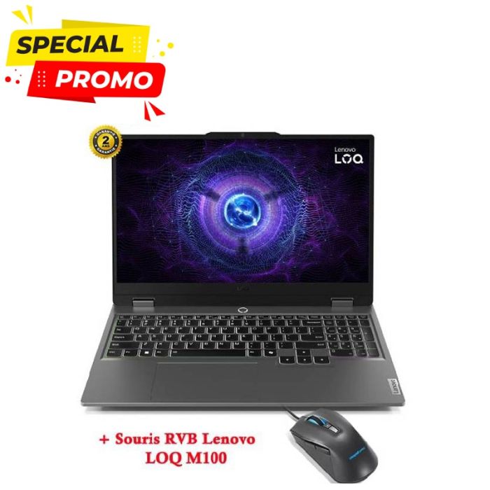 PC Portable Gamer LENOVO LOQ 15IAX9 i5 12ème Gén 24G RTX3050