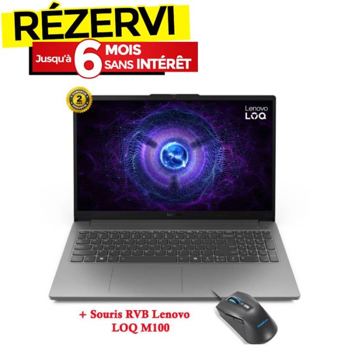 PC Portable Gamer LENOVO LOQ 15IAX9E i5 12è Gén 16Go RTX 4050