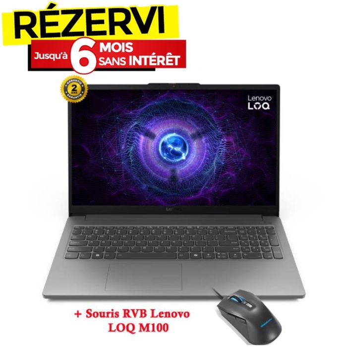 PC Portable Gamer LENOVO LOQ 15IAX9E i7 12è Gén 16Go RTX 4050
