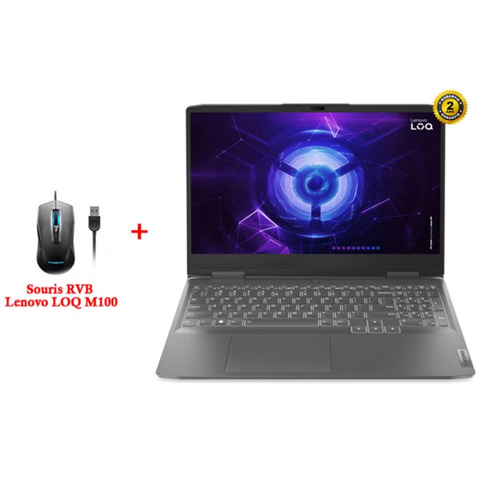 PC Portable Gamer LENOVO LOQ 15IRH8 i5 12ème Gén 8Go RTX 2050