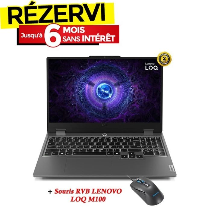 PC Portable Gamer LENOVO LOQ 15IRX9 i5 13ème Gén 32Go RTX 4050