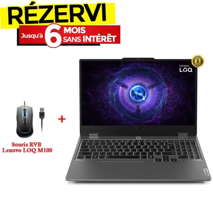 PC Portable Gamer LENOVO LOQ 15IRX9 i7 13ème Gén 16G RTX3050