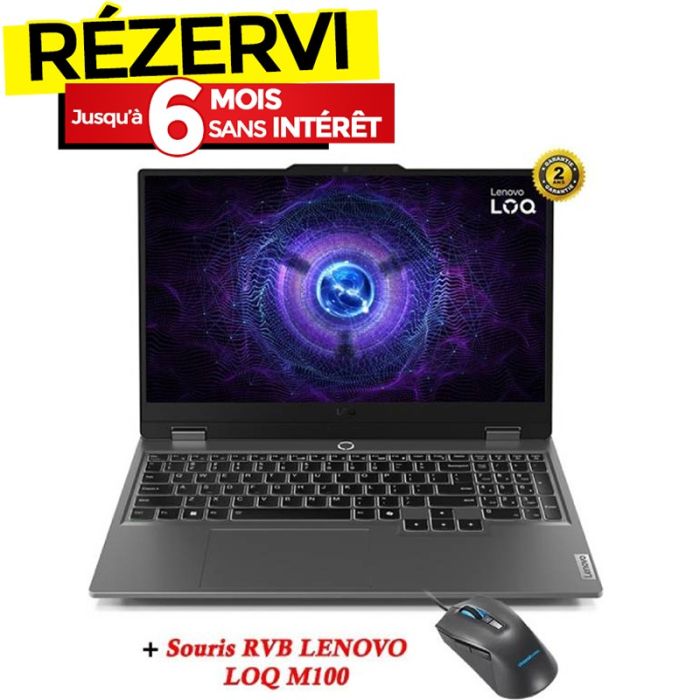 PC Portable Gamer LENOVO LOQ 15IRX9 i7 13ème Gén 32Go RTX 4050