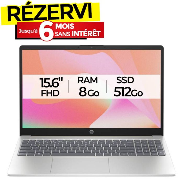 Pc Portable HP 15-fd0051nk I3-N305 8Go 512Go SSD - Silver & Or Chaud