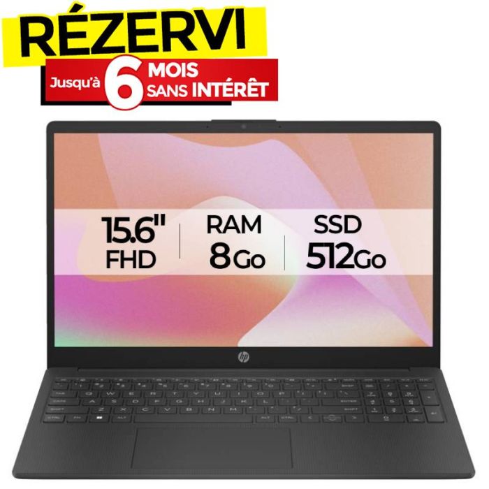 PC Portable HP 15-fd0080nk i5 13è Gén 8Go 512Go SSD (AB1T6EA)