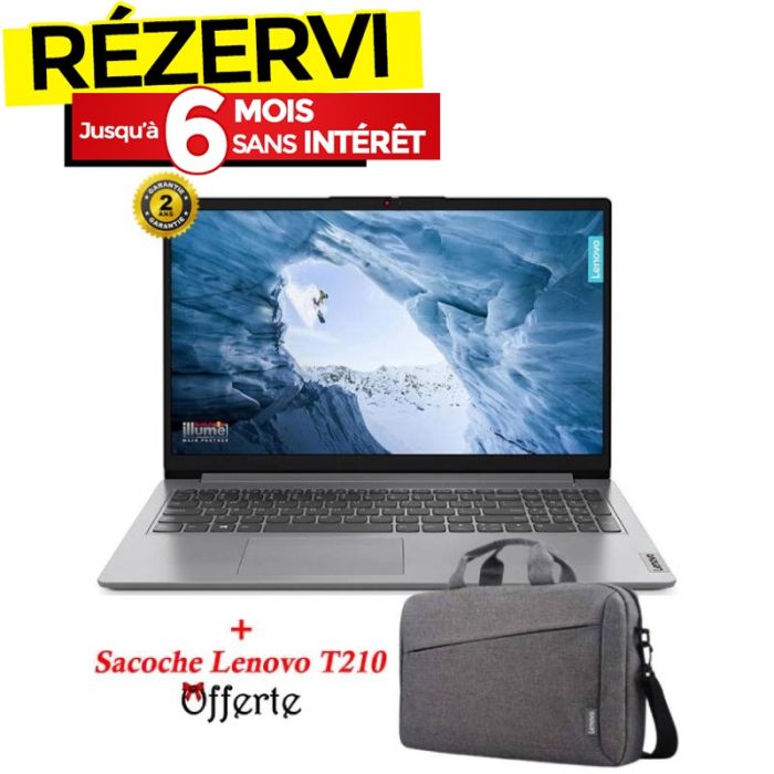 PC Portable LENOVO IdeaPad 1 15IAU7 i3 12ème Gén 16Go 512Go SSD - Gris