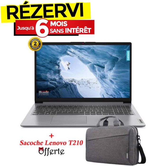 PC Portable LENOVO IdeaPad 1 15IAU7 i3 12ème Gén 8Go 512Go SSD - Gris