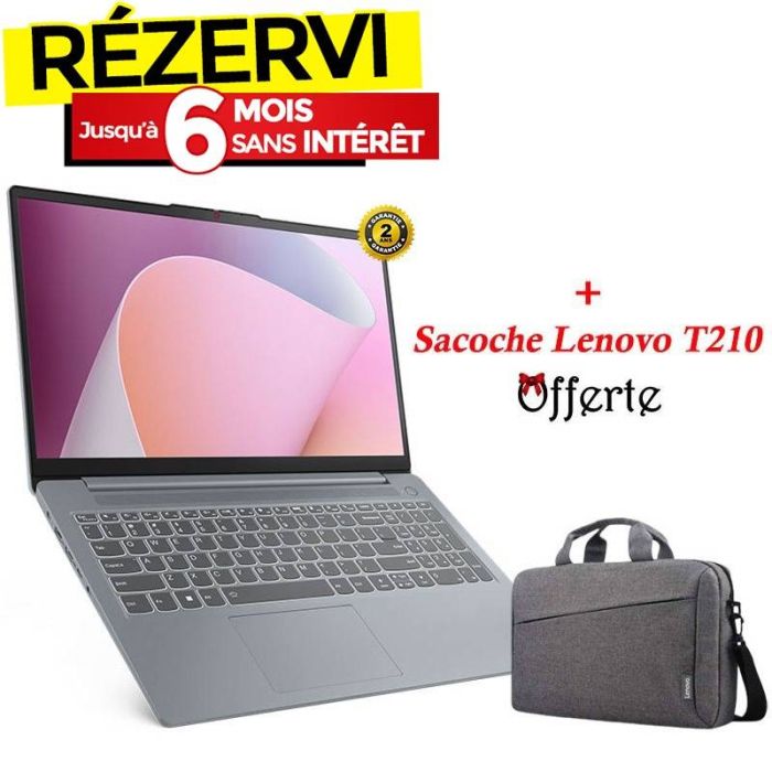 PC Portable LENOVO IdeaPad Slim 3 15ABR8 AMD RYZEN 7 16Go 512Go SSD - Gris