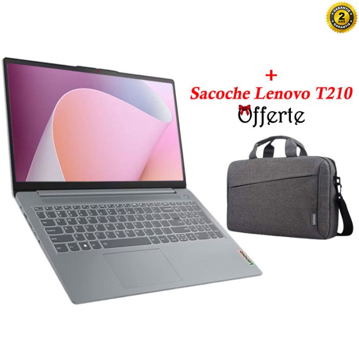 PC Portable LENOVO IdeaPad Slim 3 15AMN8 AMD RYZEN 3 8G 256Go SSD - Gris