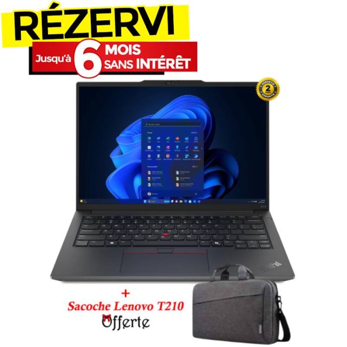 PC Portable LENOVO ThinkPad E14 Gen 6 Ultra 5 125U 8Go 512Go SSD - Noir