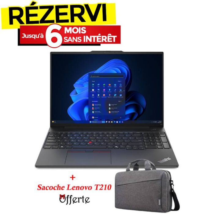 PC Portable LENOVO ThinkPad E16 Gen 2 Ultra 7 155H 16G 512Go SSD - Noir
